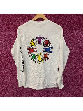 Keith Haring Dancing Circle of Friends Long Sleeve T-Shirt Small